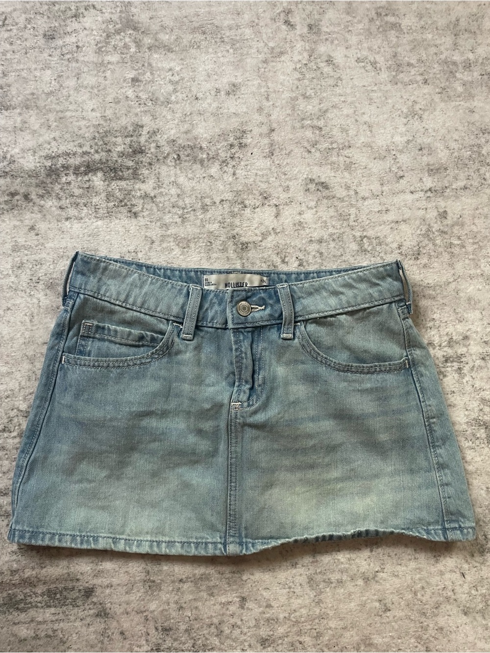 Hollister Light Blue Denim Mini Skirt